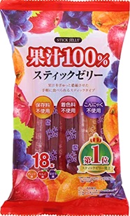 100% Pure Fruit Juice Stick Jelly 18P
