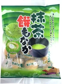 Matcha Bean-jam-filled Wafers with Mochi 
