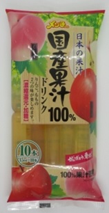 Menko-chan 100% Fruit Juice Drink Stick Apples & Peach 45ml×10P