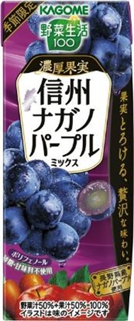 Vegetable Life 100 Rich Shinshu Nagano Purple(Grape) Mix 195ml