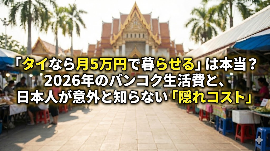 「タイなら月5万円で暮らせる」は本当？2026年のバンコク生活費と、日本人が意外と知らない「隠れコスト」