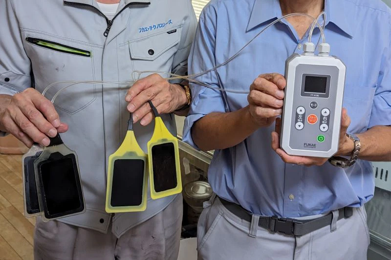 水中で使える「筋肉電気刺激」 シニア起業家が開発