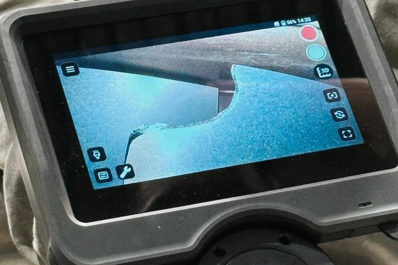 3D計測機能を備えた工業用内視鏡　機械の内部を「見える化」