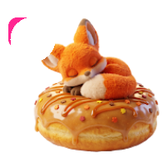 Fox on donut