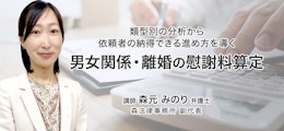 類型別の分析から依頼者の納得できる進め方を導く『男女関係・離婚の慰謝料算定』