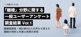 「離婚」分野に関する一般ユーザーアンケート調査結果　Vol.1 離婚経験者・検討者682人の声から見えた、離婚の現状と弁護士依頼の実態