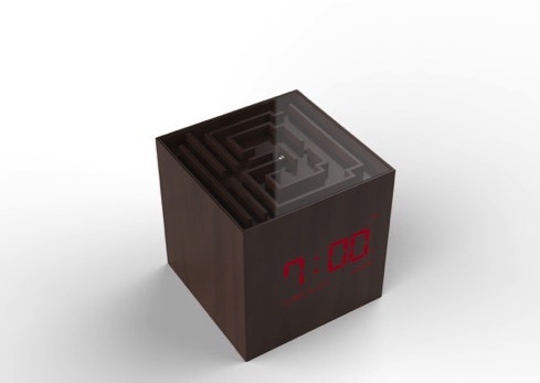 迷路を解かなきゃ止まらない。パズル付き目覚まし時計【Nemo】