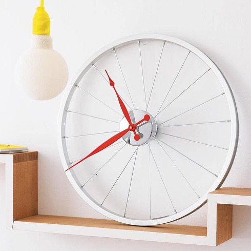 自転車ホイール型のクールな時計【Bicycle Wheel Clock】