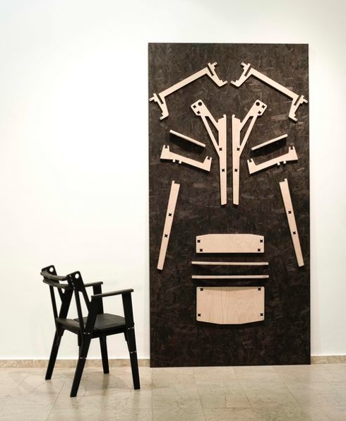 まるでプラモデル。パーツを組み立てて作る椅子【Puzzle for Living】