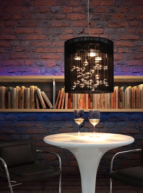 金属のクラゲがプカプカと浮いてるよう。幻想的な照明【Subatomic Ceiling Lamp】