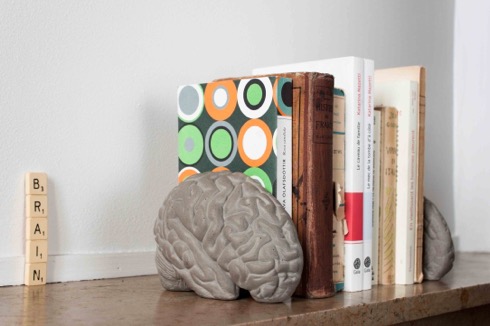 脳ミソのブックエンド【Grey matter book stopper】