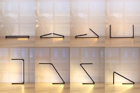 折って、変化するデスクライト【LIMINAL】