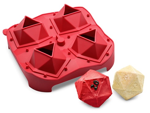転がして遊んじゃダメですよ？ 20面ダイスのケーキが作れる型【D20 Critical Hit Mini Cake Pan】