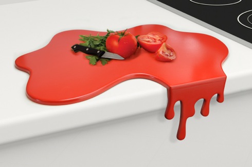 心臓にあまりよろしくないまな板【Splash Red Chopping Board】