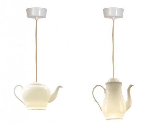 ティーポットをそのままデザイン照明にしてみました。【Tea Pendant】