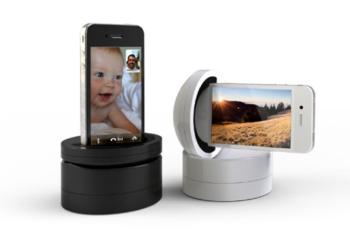 視聴しながら360度自由自在にカメラをリモート操作できるiPhone用雲台【Galileo】