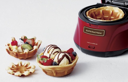 「食べられる食器」が作れるワッフルメーカー【recolte ワッフルボウルメーカー】
