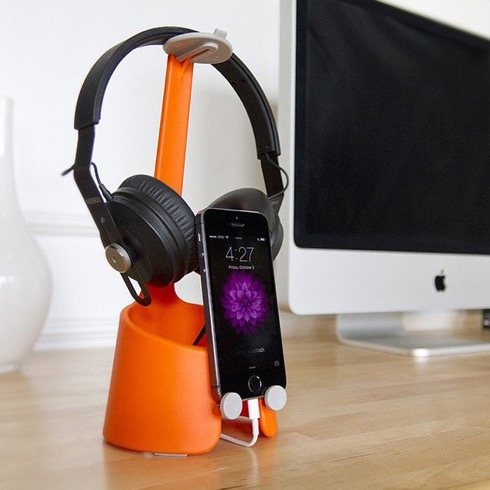 ヘッドホンとスマホをすっきり整理できるスタンド【Jack Headphone Stand】