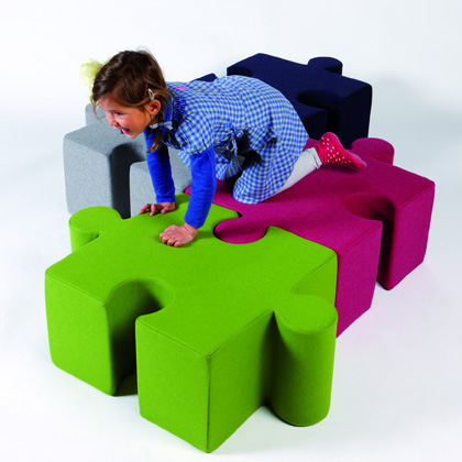 遊べるパズル型スツール【Puzzle pouf】
