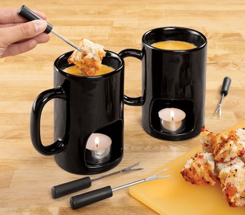 おひとり様でもチーズフォンデュが手軽に楽しめるマグカップ【Personal Fondue Mugs】