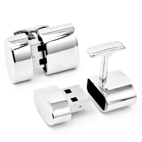 USBメモリ＆Wi-Fi内蔵のカフスボタン【Ravi Ratan】