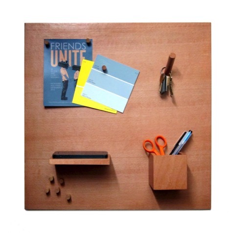 ボックスやフックの組み合わせは自由自在！ 木製マグネットボード【SmorgasBoard】