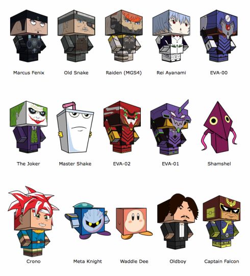 お気に入りのキャラクターのペーパークラフトを飾ってみよう！？【cubeecraft.com】