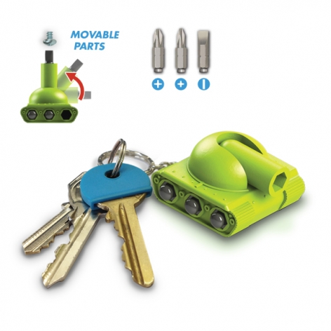 ドライバー内蔵の戦車なキーホルダー【Tool Tank】