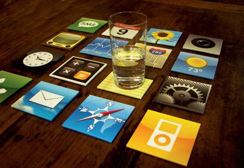 あなたのテーブルが「iPhone」に？！ユニークなデザインのコースター【iPhone Coaster Set】