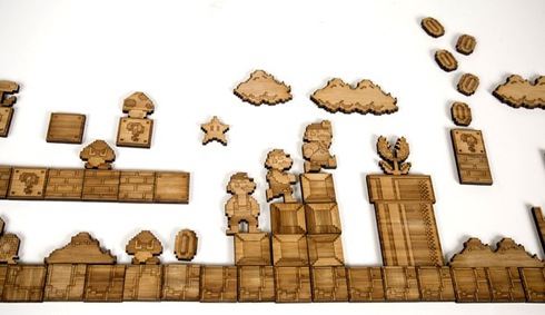 マリオのステージが作れるマグネット【Super Mario Brothers Sprite Magnets】