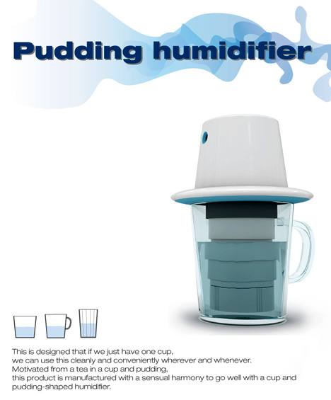 コンパクトで手軽に使えるオシャレなデザイン加湿器！【Pudding humidifier】