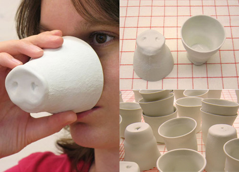 さりげなく使えば、同じテーブルの人が吹き出すかも？「豚っ鼻」のカップ【Snout Cup】