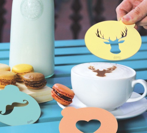 おうちで手軽にデザインカプチーノ気分が楽しめるステンシル【Hip Coffee Stencil Set】