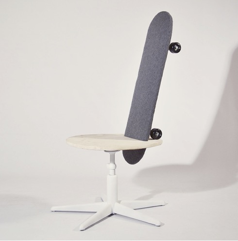 ホンモノのスケボーで作られた椅子【Mobilité】