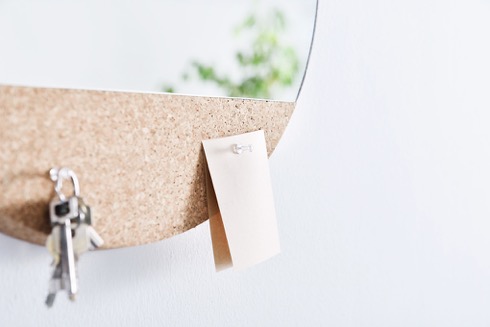 コルクボード付きの鏡【Sunset wall mirror】