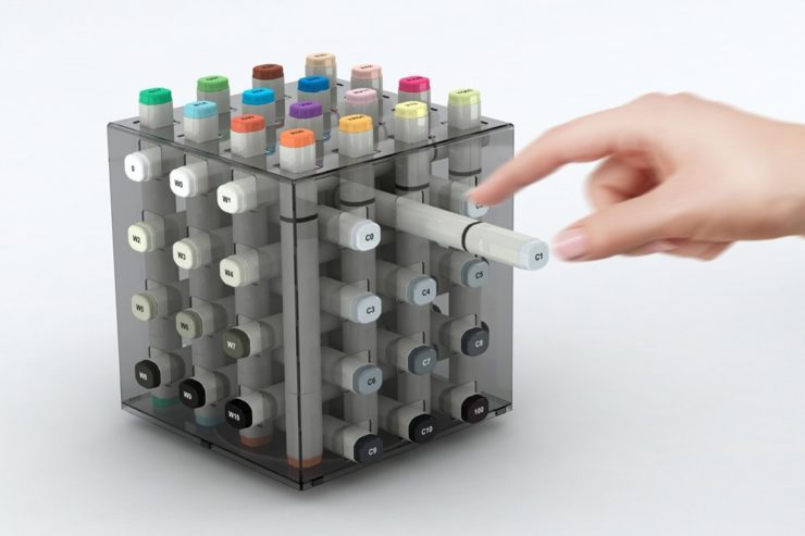 増えすぎたコピックに朗報。取り出しやすいアイデアケース【Fume】