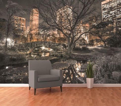 お部屋がセントラルパークに早変わりする壁紙【Central Park Wall Mural】