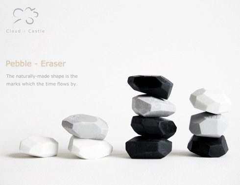 石で出来た消しゴム？【Pebble Eraser】