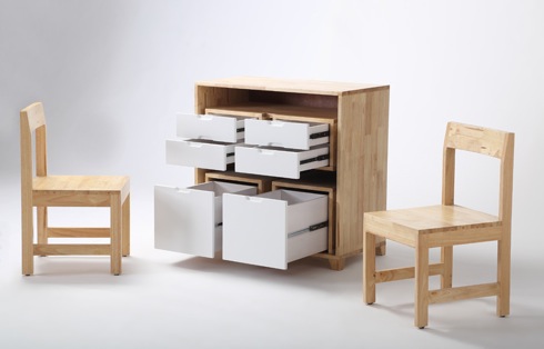 椅子が収納できるキャビネット【Ludovico Office】