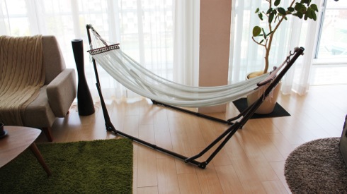 どこでもゆらゆら。組み立て式のお手軽ハンモック【ゆらり A-1】