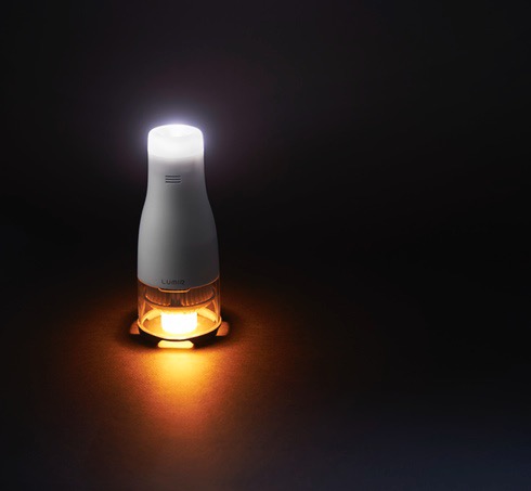 「ロウソク」を燃料にして光るLEDランプ【Lumir C】