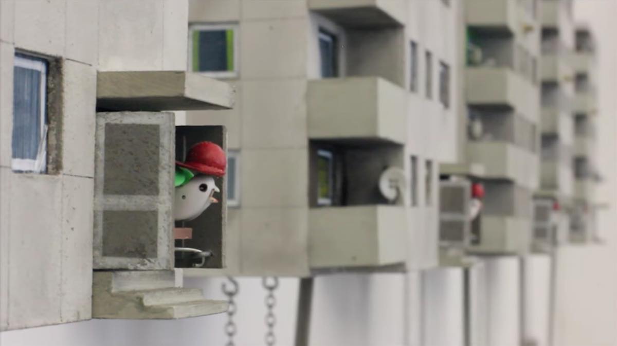 リアル雑居ビルの鳩時計【Cuckoo Blocks】