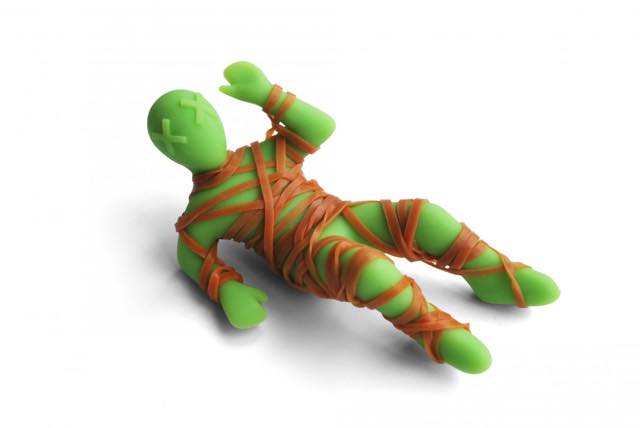 ミイラ男の輪ゴムホルダー。【Mummy Mike】