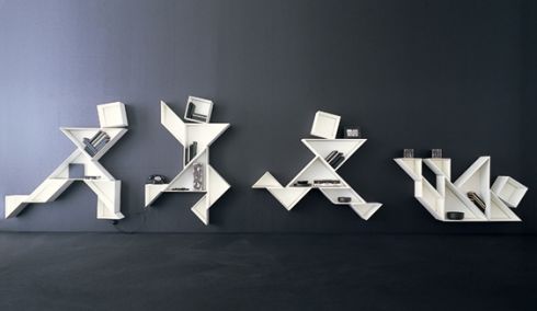 「収納パズル」で壁面を楽しく飾ってみてはいかが？【Libreria Tangram】