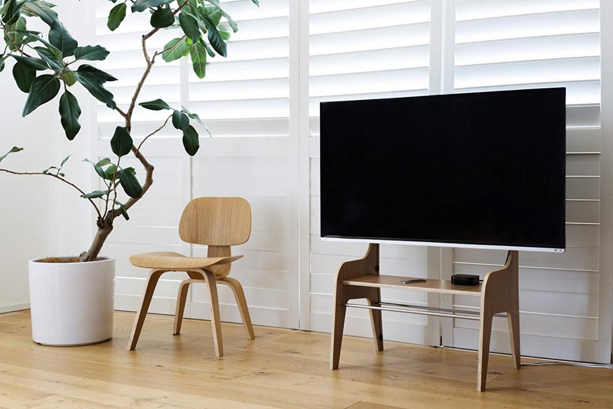北欧デザインっぽい壁掛けテレビスタンド【Floor Stand Wood】
