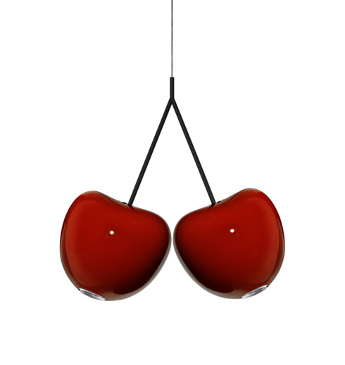 サクランボそっくりのデザイン照明【Cherry Lamp】