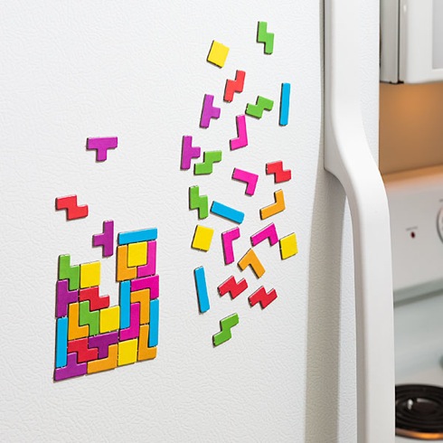 テトリス好きのためのカラフルなブロック型マグネット【Tetris Magnet Set】