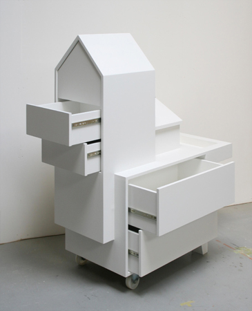 白いおうちのキャビネット【huiskar】