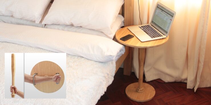 武器と盾になるテーブル【Safe Bedside Table】