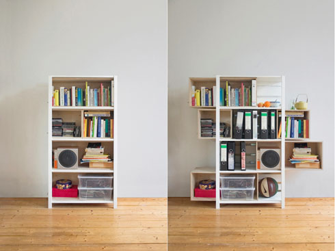 収納量に合わせて「伸ばす」ことができるボックス収納【Growing Cabinet】